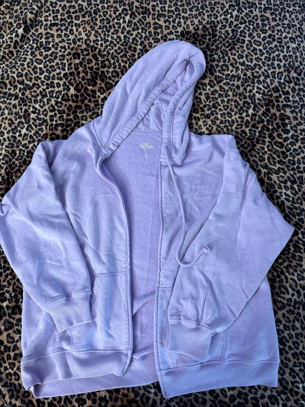 Hollister Girls' Light Lavender Zip Hoodie Jacket